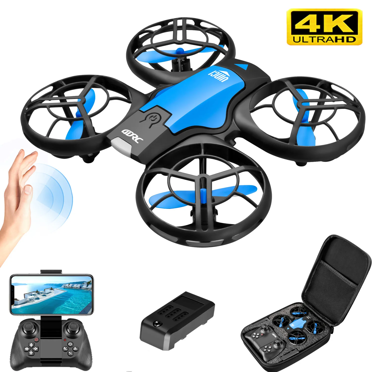 Kids Toys Drone - โดรน V8 รุ่นใหม่ขนาดเล็ก 4K ระดับมืออาชีพ กล้อง