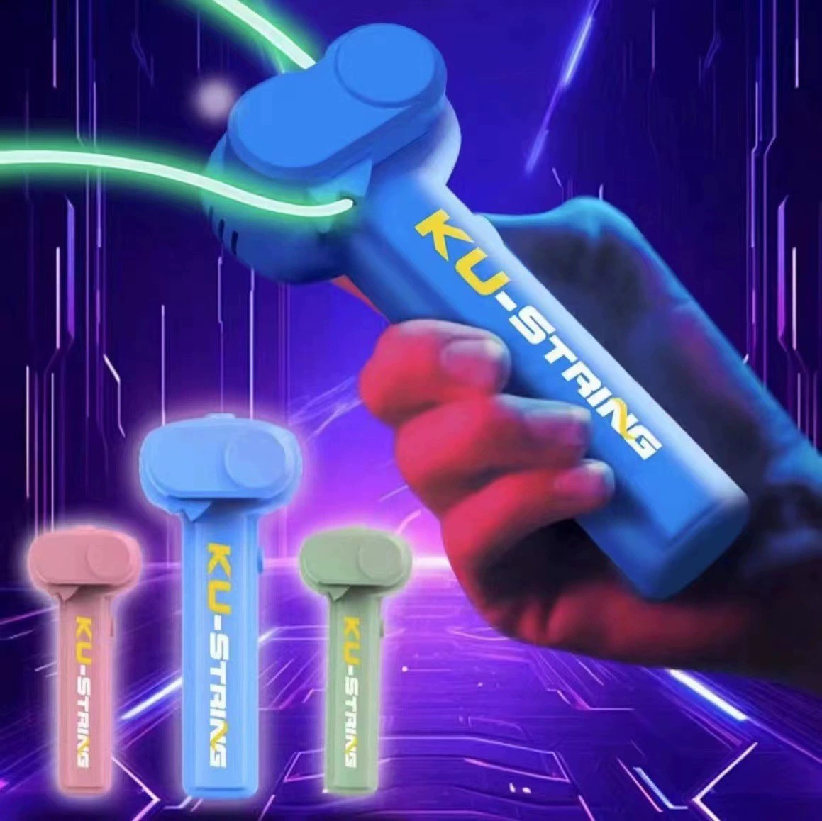 Kids Zip Toys - ของเล่นเชือกผูกติดตั้งบนแท่นยิง พร้อมซิป ปรับความเร็วได้ เรืองแสง ของเล่นเกมสนุกสำหรับเด็ก ของขวัญคริสต์มาส