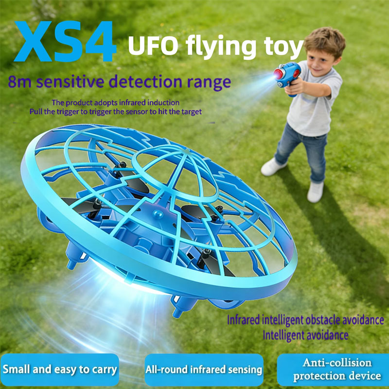 Kids Toys Drone - 2025 โดรนจานบินเซ็นเซอร์อินฟราเรด XS4 หลากสี ของเล่นมินิแบบเหนี่ยวนำ สำหรับเด็ก