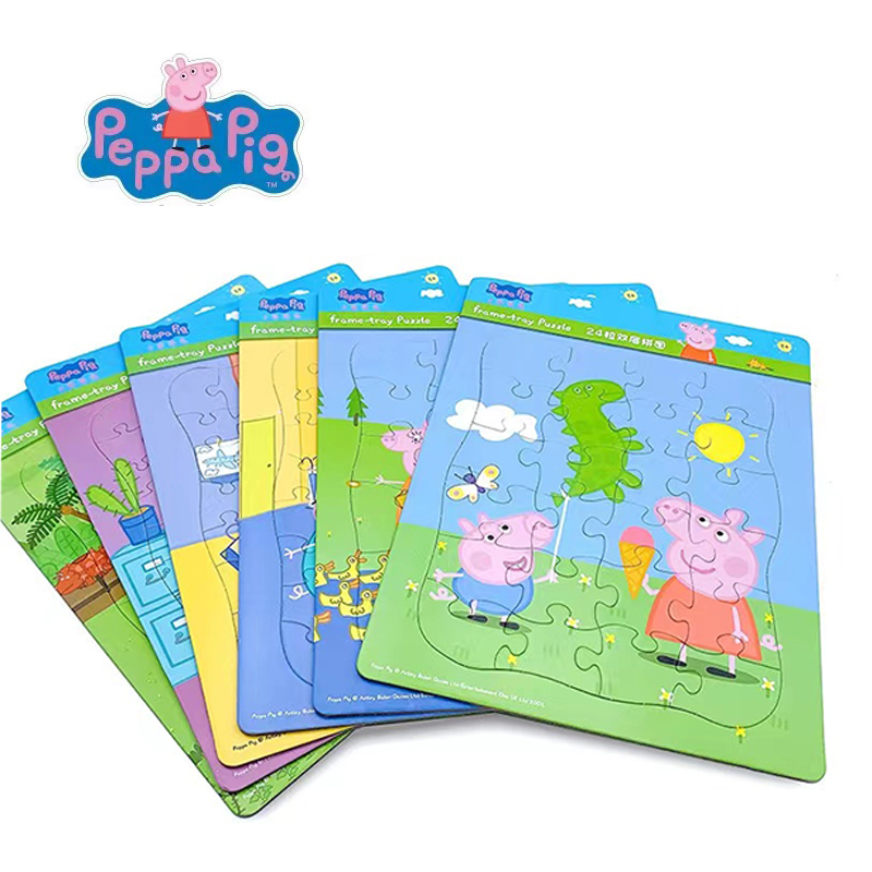 Kids Toys 3 Year Old - Peppa pig ตัวเลข MINI จิ๊กซอว์ปริศนาของเล่นเพื่อการศึกษาการ์ตูนปริศนาการศึกษาของเล่นสําหรับเด็ก/ผู้ใหญ่ของขวัญคริสต์มาสฮาโลวีน