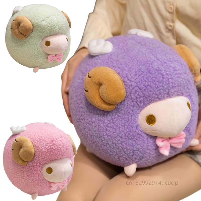 Kids Toys Deals - ตุ๊กตาแกะการ์ตูนน่ารัก ขนาด 25 ซม. ขายส่ง หมอนตุ๊กตาแกะสีม่วง