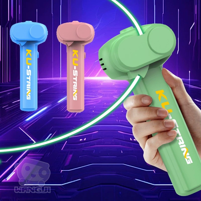 Kids Zip Toys - ของเล่นเชือกผูกห่วง ยิงเชือก ซิป เชือกมือถือ ปรับความเร็วได้ เชือกเรืองแสง