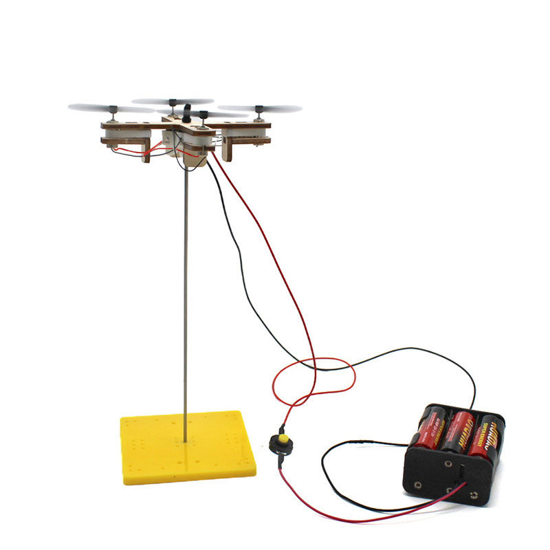 Kids Toys Drone - ตลก DIY Drone รุ่นเด็กของเล่นวิทยาศาสตร์เทคโนโลยีฟิสิกส์สอน Aids เฮลิคอปเตอร์เกมการเรียนรู้ของเล่นเพื่อการศึกษาเด็ก