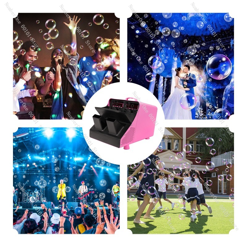 Bubble Machine Outdoor - เครื่องทำฟองสบู่สำหรับงานแต่งงาน แบบชาร์จไฟได้ ควบคุมด้วยรีโมท ใช้งานกลางแจ้ง อัตโนมัติเต็มรูปแบบ สำหรับงานแสดงบนเวที
