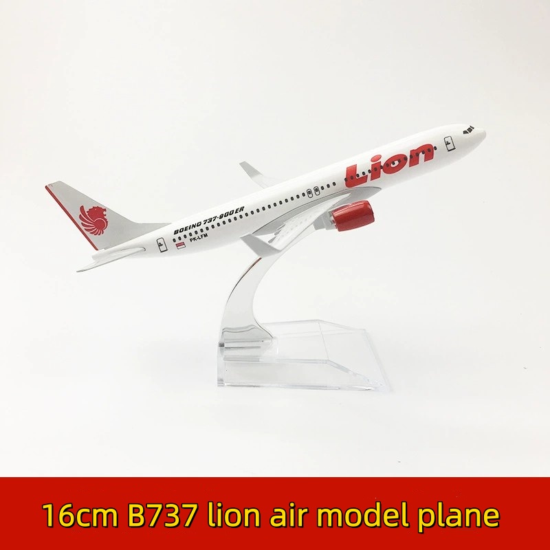 Kids Toys Supplier - โมเดลเครื่องบินไลออนแอร์ 16 ซม. รุ่น B737 ทำจากโลหะ