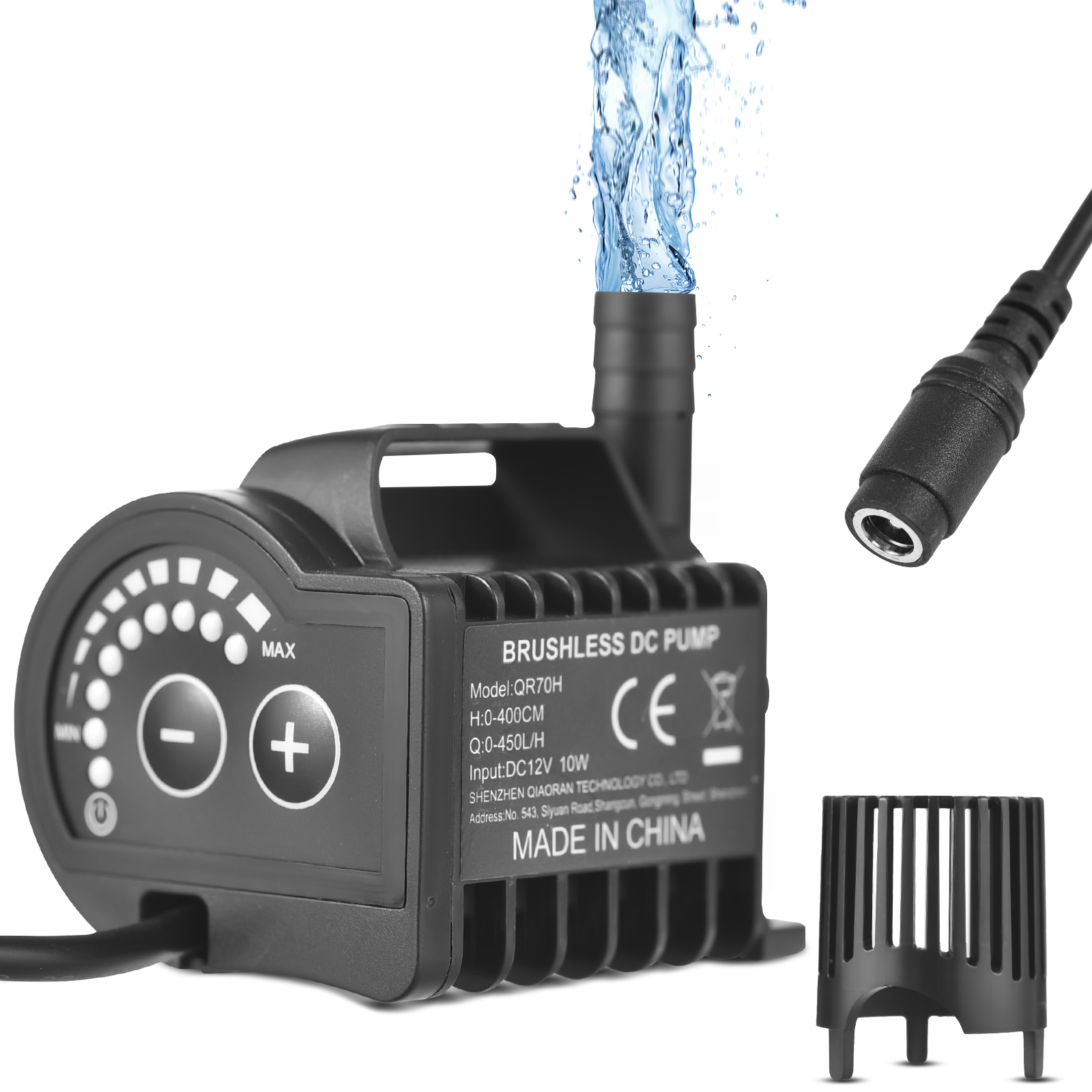 Bubble Machine Outdoor - Submersible 12V ปั๊มน้ํา 8 ระดับปรับ 0-700L/H