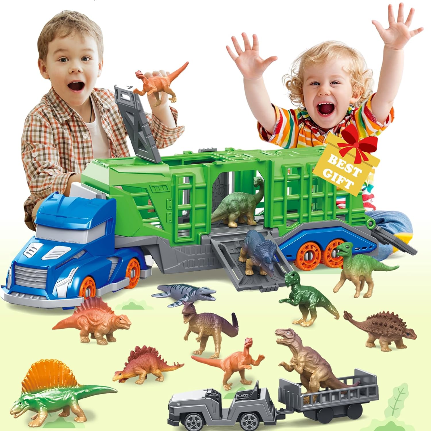 ชุดของเล่นรถขนส่งสัตว์ไดโนเสาร - Kids Toys 3 Year Old บทวิจารณ์และราคา
