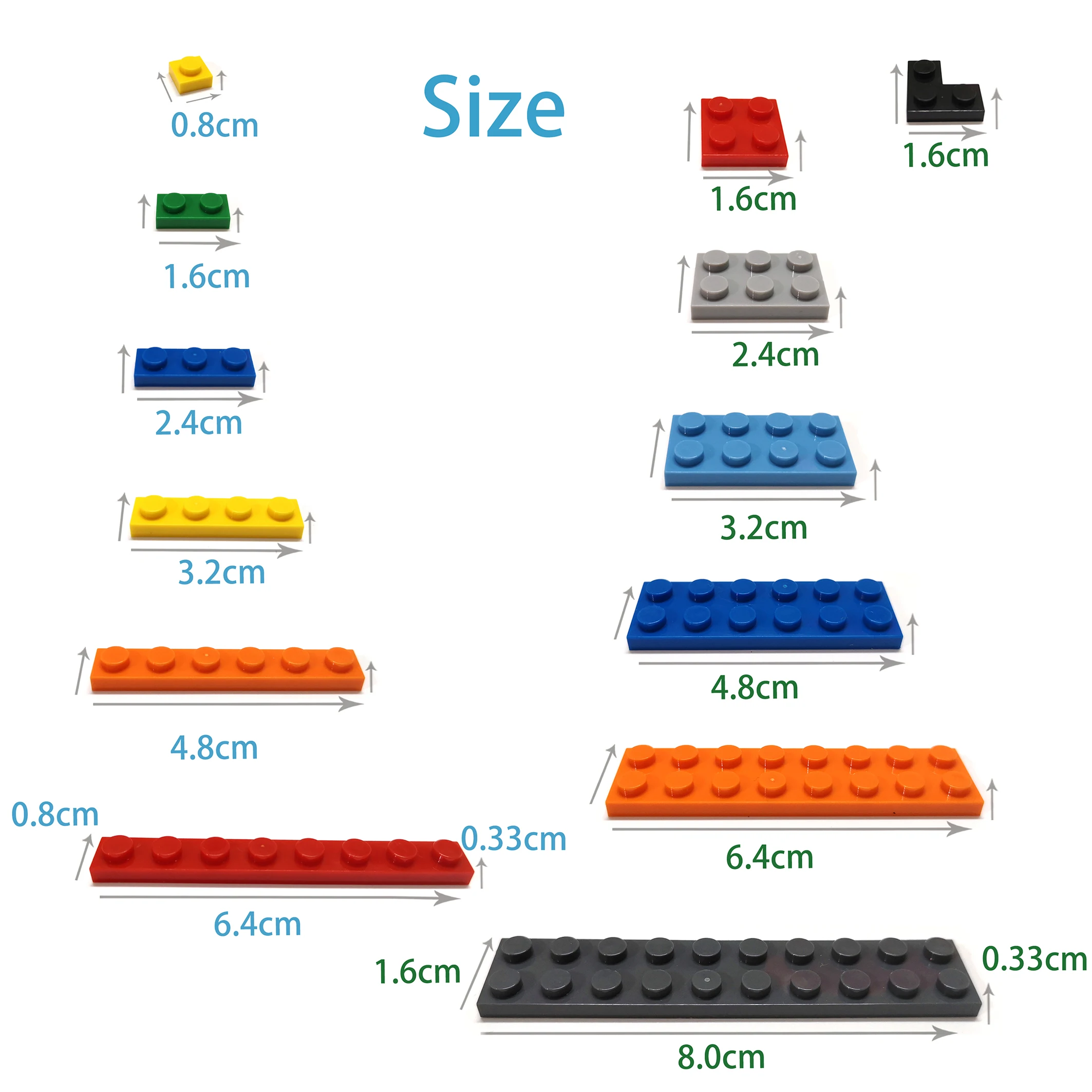 อิฐรูปบล็อกตัวต่อ DIY 1X6 11สี - Kids Toys Under 100 บทวิจารณ์และราคา